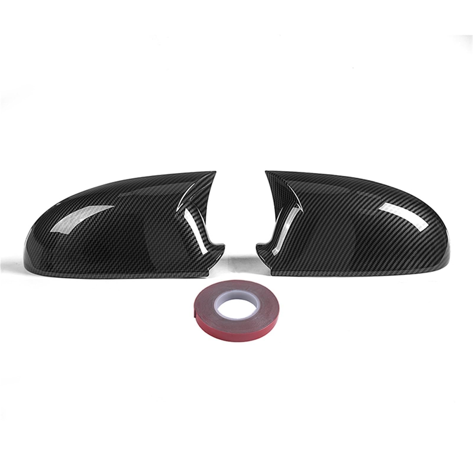 Tür Spiegelkappen Für VW Für Golf 5 MK5 Für GTI R32 2003-2009 Rückspiegel Abdeckung Cap Trim Hinten Flügel Spiegel Kappen Links + Rechts Rückspiegelkappe(Carbon Fiber) von Hguvsjd