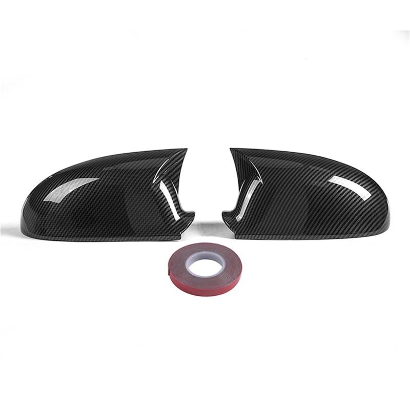 Tür Spiegelkappen Für VW Für Golf 5 MK5 Für GTI R32 2003-2009 Rückspiegel Abdeckung Cap Trim Hinten Flügel Spiegel Kappen Links + Rechts Rückspiegelkappe(Carbon Fiber) von Hguvsjd