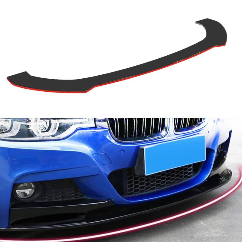 Frontlippe Frontspoiler Für Nissan GTR GT-R R35/Nismo MK1/MK2/MK3/MK4 2008-2024,Antikollisionsschutz Frontlippe Spoiler,Spoilerlippe Diffusor Body Kit Außen Zubehör,A-ShinyBlackRed von HhhhhYf