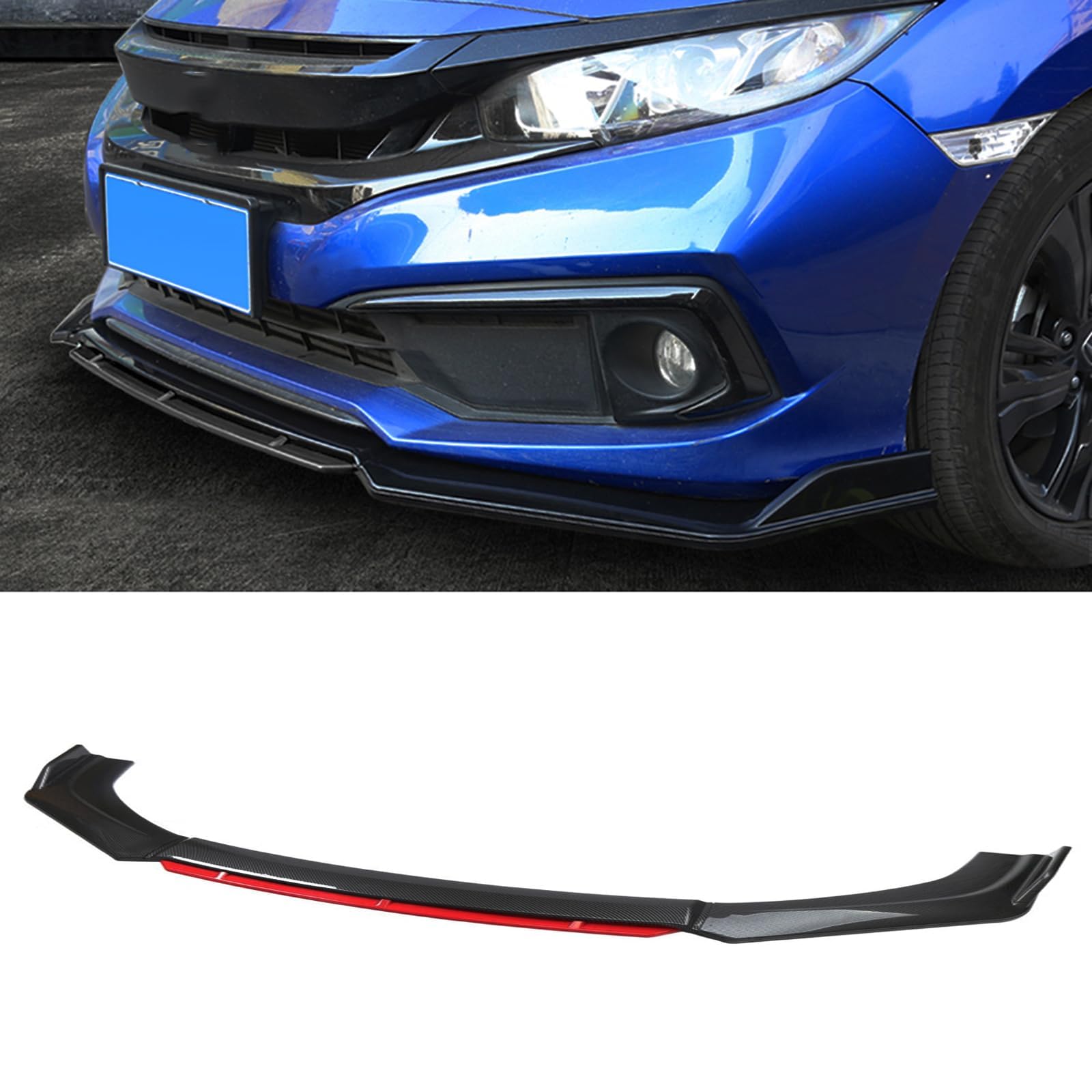 Frontlippe Frontspoiler für Alfa Romeo GT (937)/Alfa GTV (Typ 916) 1994-2011,Antikollisionsschutz Frontlippe Spoiler,Spoilerlippe Diffusor Body Kit Außen Zubehör,B-Carbon Red von HhhhhYf