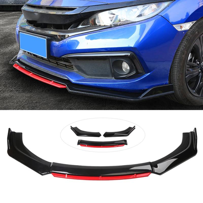 Frontlippe Frontspoiler für Alfa Romeo GT (937)/Alfa GTV (Typ 916) 1994-2011,Antikollisionsschutz Frontlippe Spoiler,Spoilerlippe Diffusor Body Kit Außen Zubehör,D-Black Red von HhhhhYf