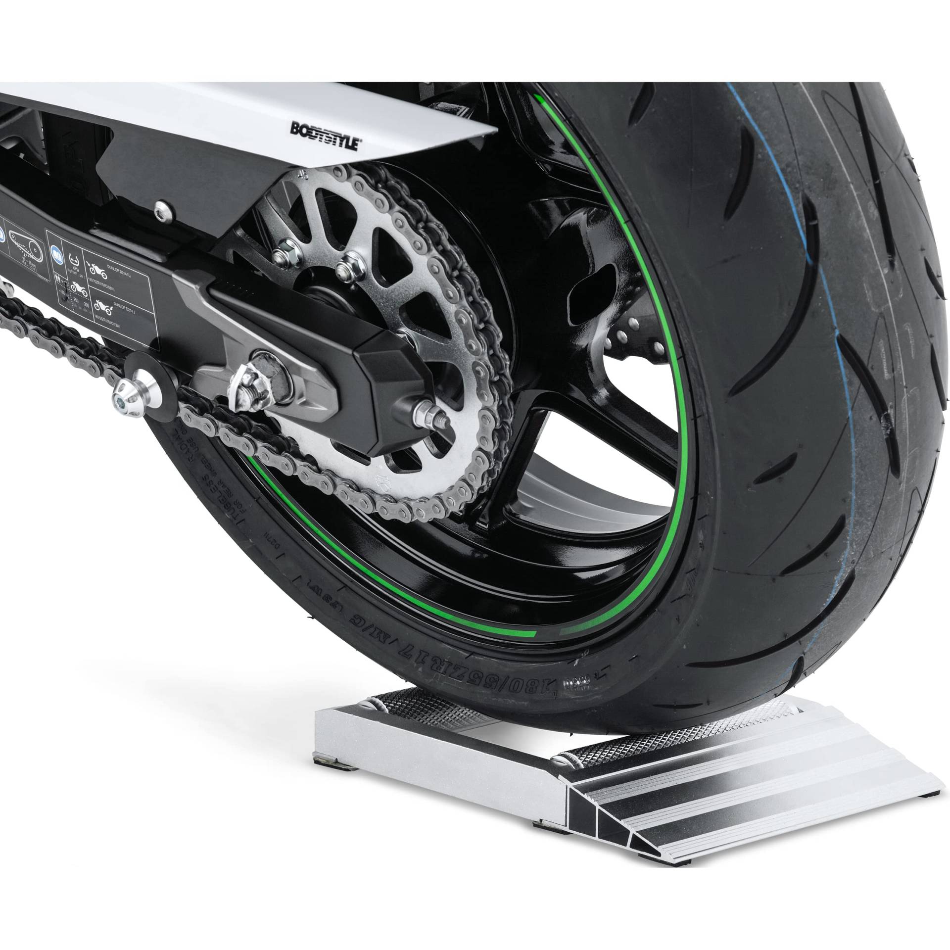 Hi-Q Tools Motorrad Reinigungsständer für Kettenreinigung | Aluminium Rad Drehhilfe für das Motorrad, tragfähig bis max. 200kg | Motorrad Rollenständer für Kettenpflege von hi-Q Tools