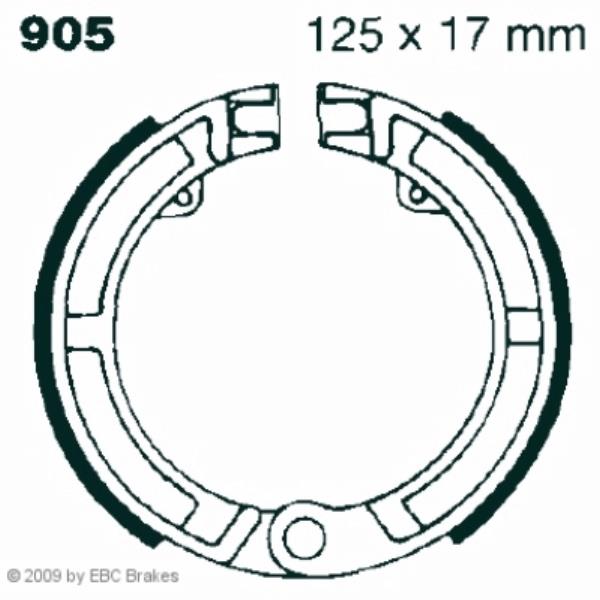 Hi-Q Bremsbacken V905/MF602, 125x17mm von Hi-Q