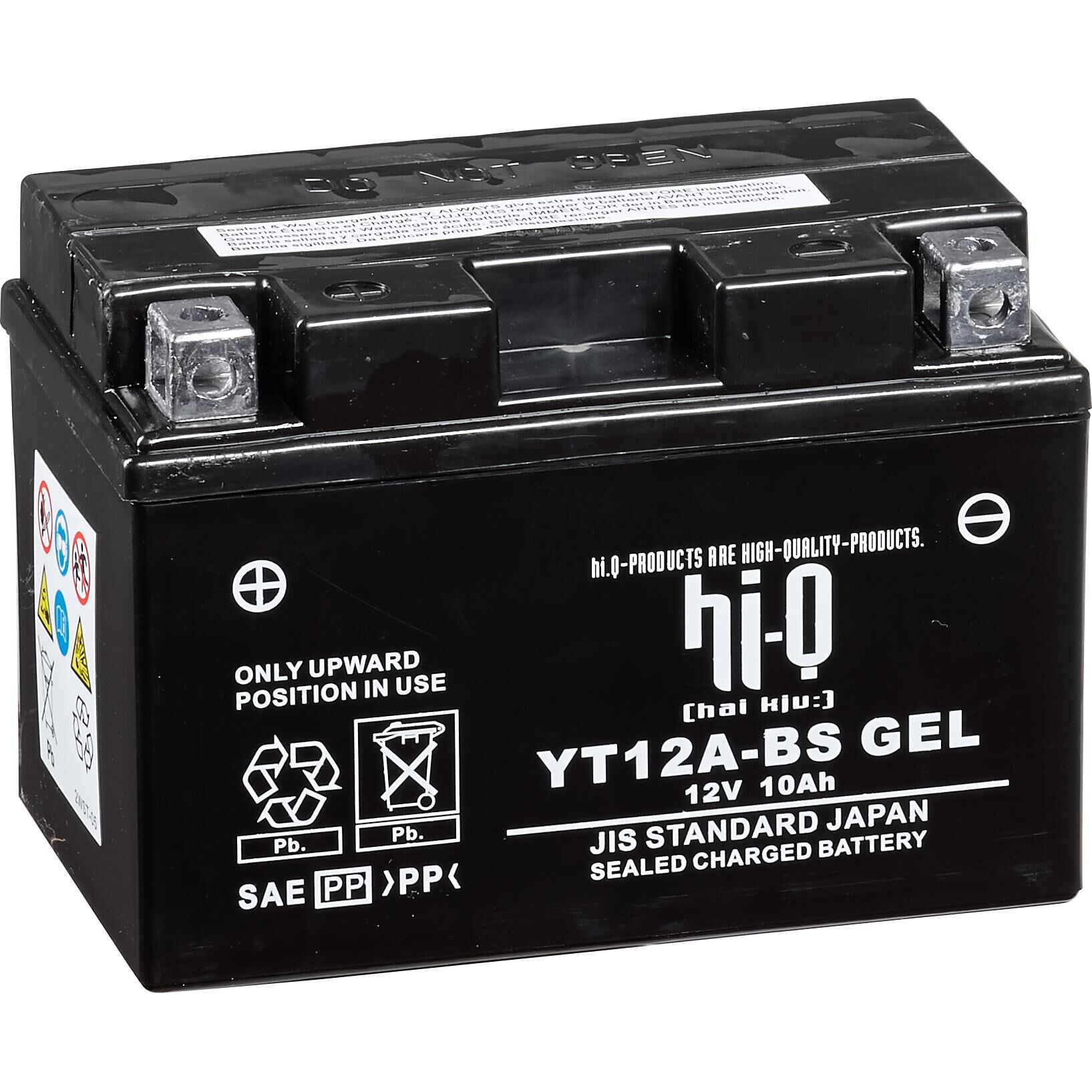 Hi-Q Batterie AGM Gel geschlossen HT12A, 12V, 10Ah (YT12A) von Hi-Q