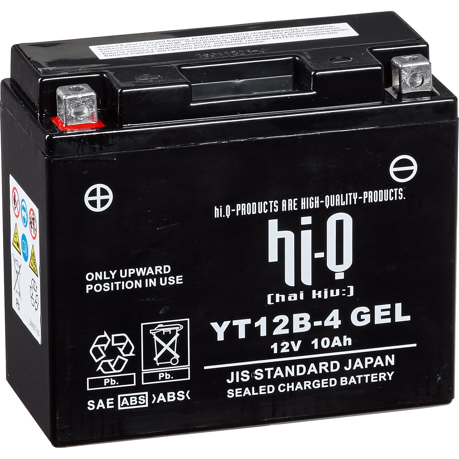 Hi-Q Batterie AGM Gel geschlossen HT12B-4, 12V, 10Ah (HT12B-4/GT1 von Hi-Q