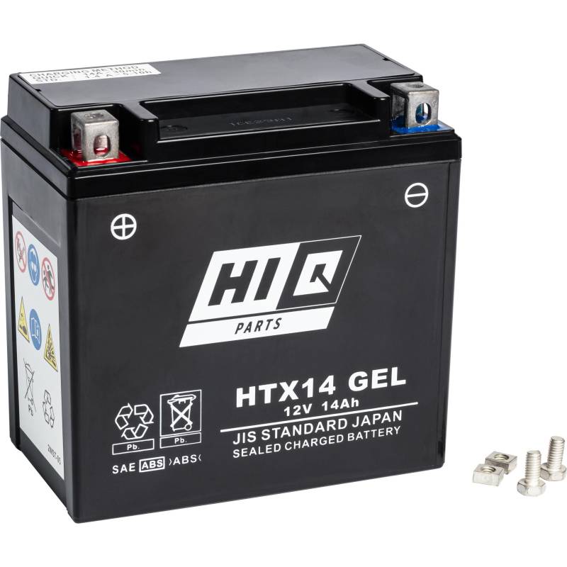 Hi-Q Batterie AGM Gel geschlossen HTX14-BS, 12V, 12Ah (YTX14-BS) von Hi-Q