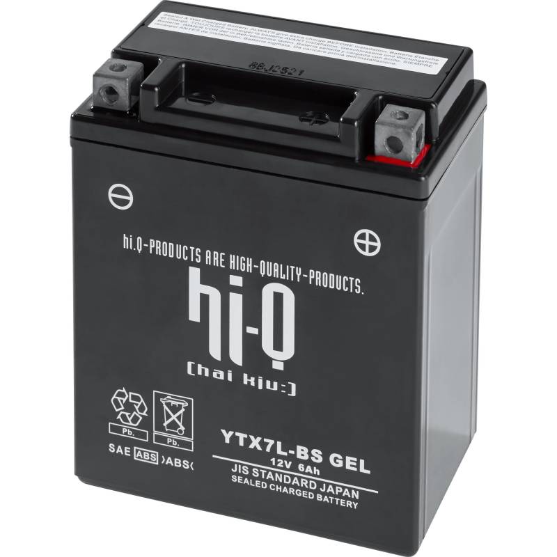 Hi-Q Batterie AGM Gel geschlossen HTX7L, 12V, 6Ah (YTX7L) von Hi-Q