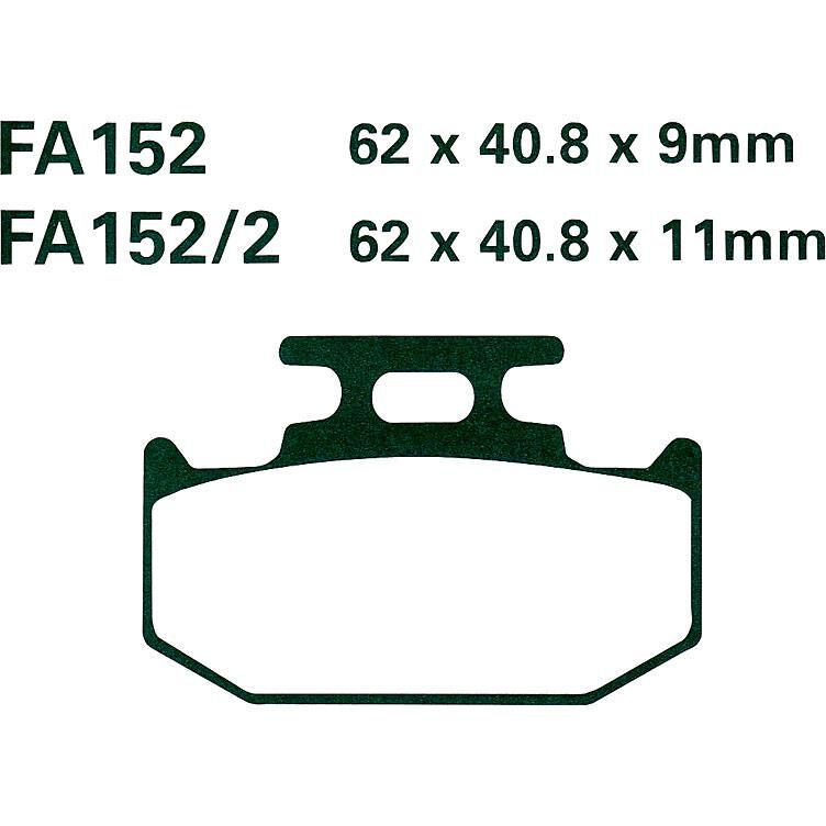 Hi-Q Bremsbeläge organisch FA152TT  62x40,8x9mm von Hi-Q