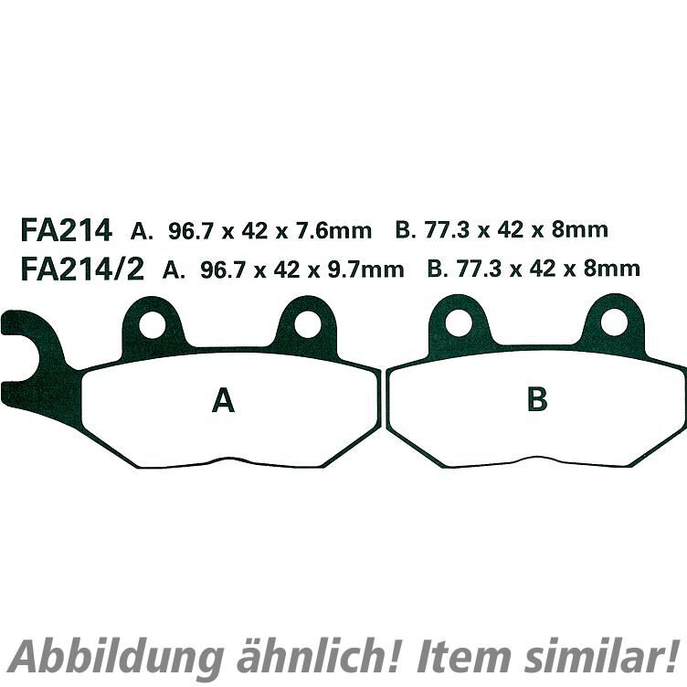 Hi-Q Bremsbeläge organisch FA214/2  96,7/77,3x42x9,7/8mm von Hi-Q