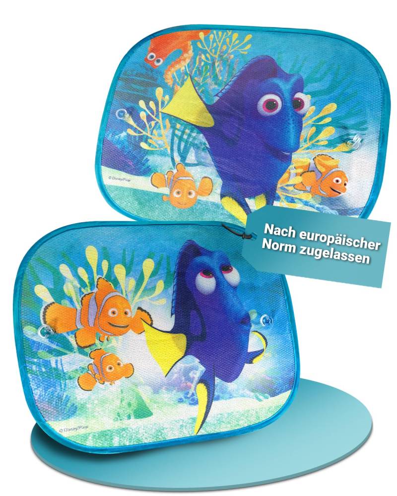 HiTS4KiDS - Sonnenschutz Auto Baby mit UV Schutz 2er Set - Sonnenschutz Auto für Kinder mit Saugnäpfen - Sonnenschutz Auto für Seitenscheiben - Auto Fenster Verdunkelung Findet Dori - 44 x 36 cm von HiTS4KiDS