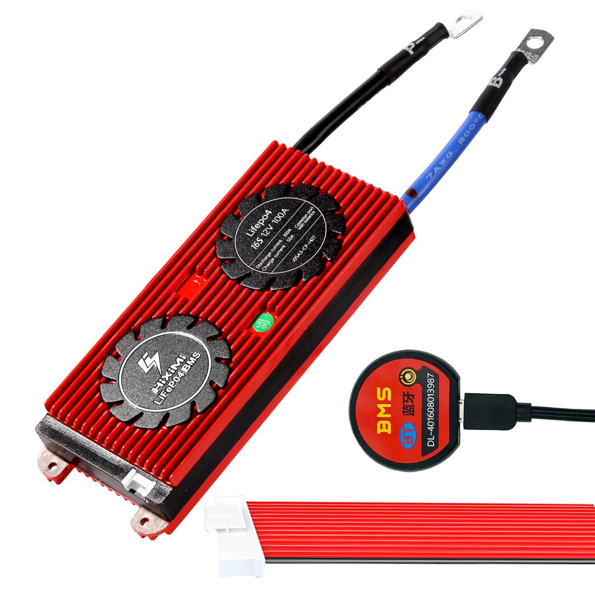 LiFePO4 BMS 16S Bluetooth 48V 100A Lithium Eisen Phosphat Batterie Management System Schutz Board mit Balance Leads Drähte für LiFePO4 3.2V Zellen Batterie Pack LiFePO4 BMS 16S Bluetooth 48V 100A Lithium Eisen Phosphat Batterie Management System Schutz Board mit Balance Leads Drähte für LiFePO4 3.2V Zellen Batterie Pack von HiXiMi