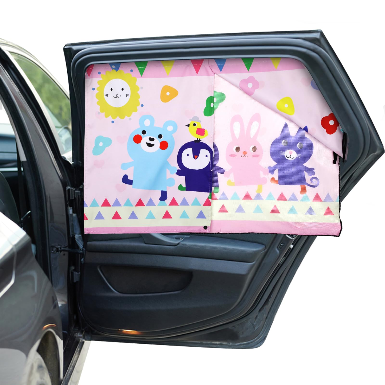 Hianjoo Auto Sonnenschutz Baby mit UV Schutz, Auto Moskitonetz Seitenscheibe für Kinder, Magnet Autofenster Sonnenschutz Universal, Doppellagiger Sonnenschutztuch - Rosa Hase Hianjoo Auto Sonnenschutz Baby mit UV Schutz, Auto Moskitonetz Seitenscheibe für Kinder, Magnet Autofenster Sonnenschutz Universal, Doppellagiger Sonnenschutztuch - Rosa Hase von Hianjoo