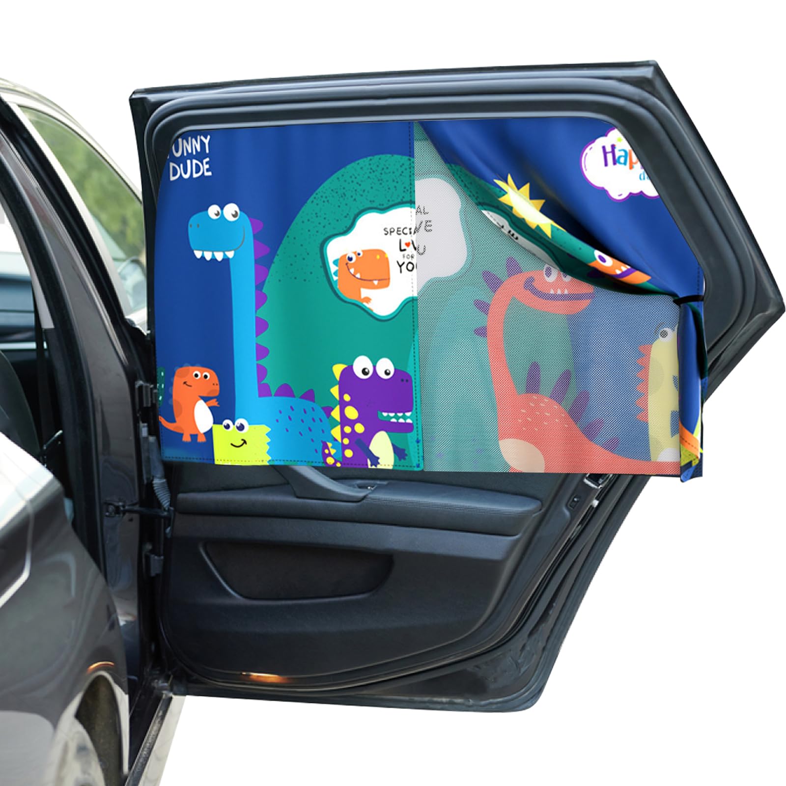 Hianjoo Auto Sonnenschutz Baby mit UV Schutz, Auto Moskitonetz Seitenscheibe für Kinder, Magnet Autofenster Sonnenschutz Universal, Doppellagiger Sonnenschutztuch - Dinosauriermuster Hianjoo Auto Sonnenschutz Baby mit UV Schutz, Auto Moskitonetz Seitenscheibe für Kinder, Magnet Autofenster Sonnenschutz Universal, Doppellagiger Sonnenschutztuch - Dinosauriermuster von Hianjoo