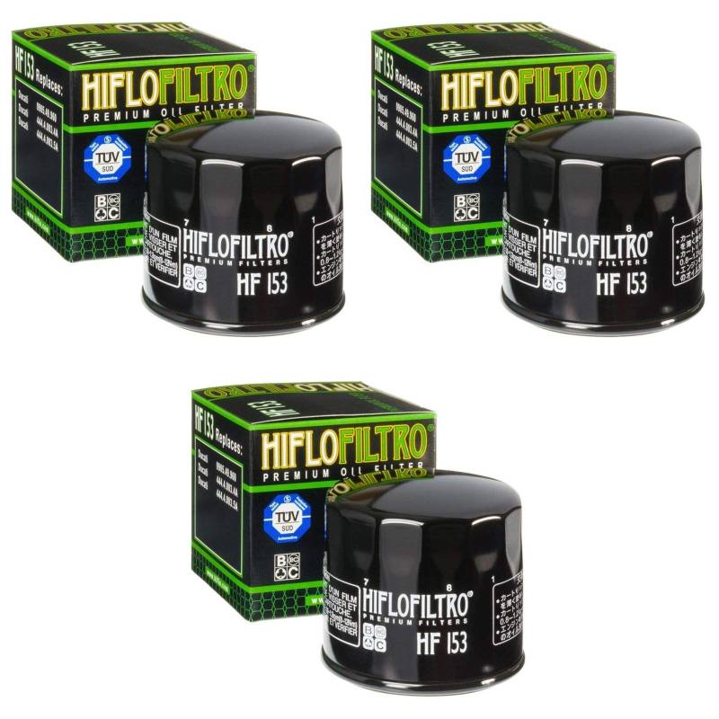 Hiflo 3x Ölfilter Multistrada 1200 S Sport ABS 2010-2012 HF153 von HifloFiltro