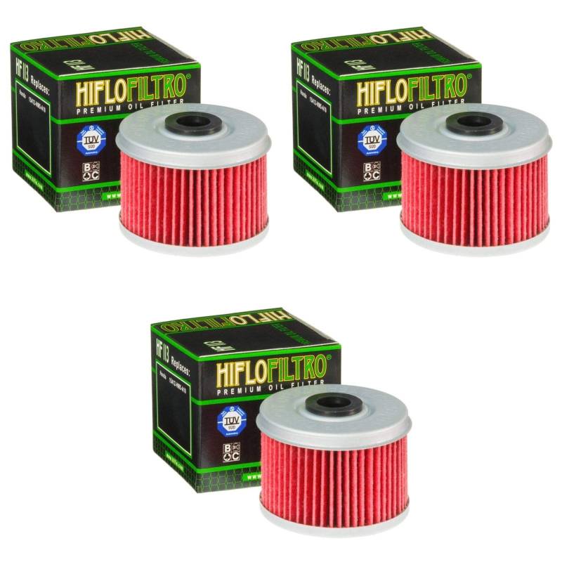 Hiflo 3x Ölfilter XL 125 V Varadero 2001-2013 HF113 von HIFLO