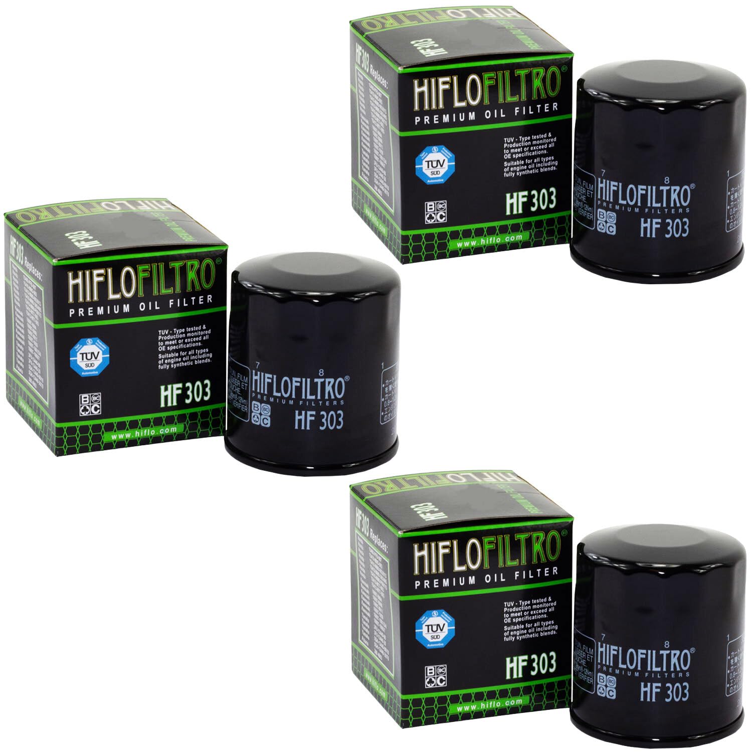 Ölfilter Set 3 Stück Hiflo HF303 für Kawasa ki Polar is Ölfilter Set 3 Stück Hiflo HF303 für Kawasa ki Polar is von HifloFiltro