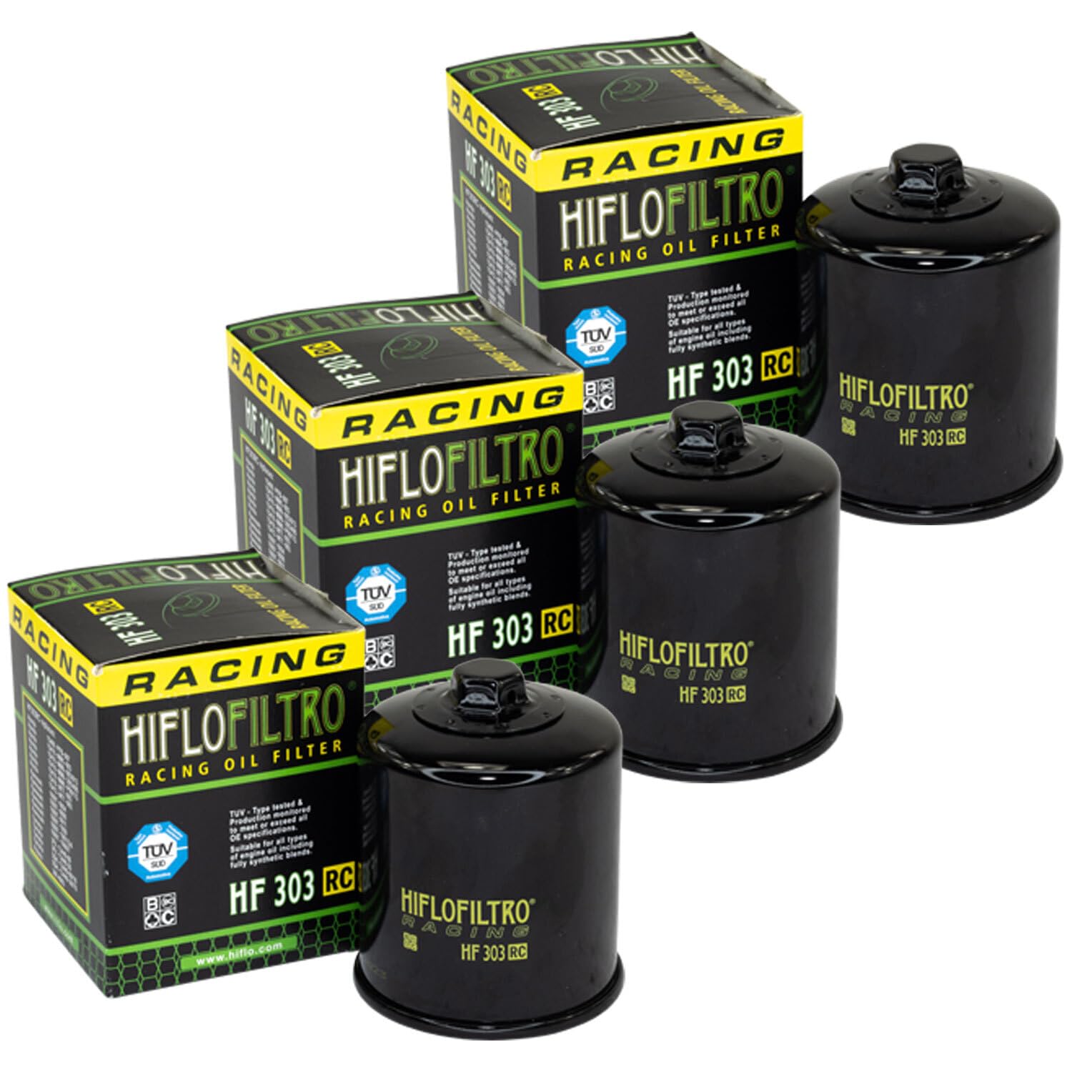 Ölfilter Set 3 Stück Hiflo HF303RC EAN: 0824225111613 für Kawasa ki Polar is Yamaha Ölfilter Set 3 Stück Hiflo HF303RC EAN: 0824225111613 für Kawasa ki Polar is Yamaha von HifloFiltro
