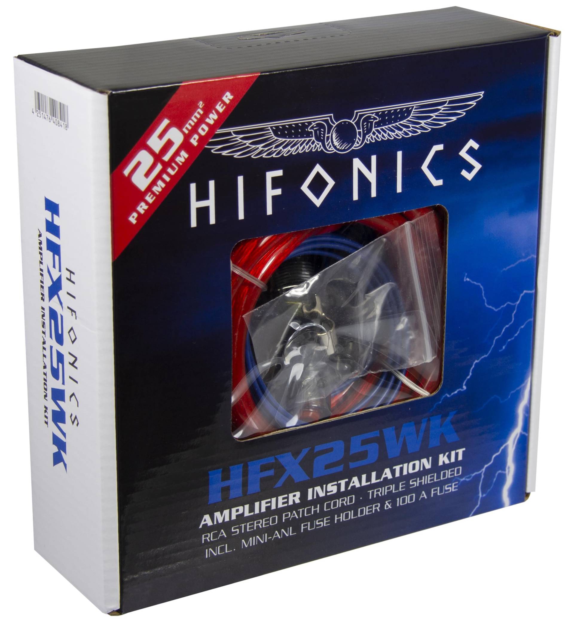 Hifonics Car HiFi Stromkabel-Set 25 mm², 25 mm², 0.5mm² von Hifonics