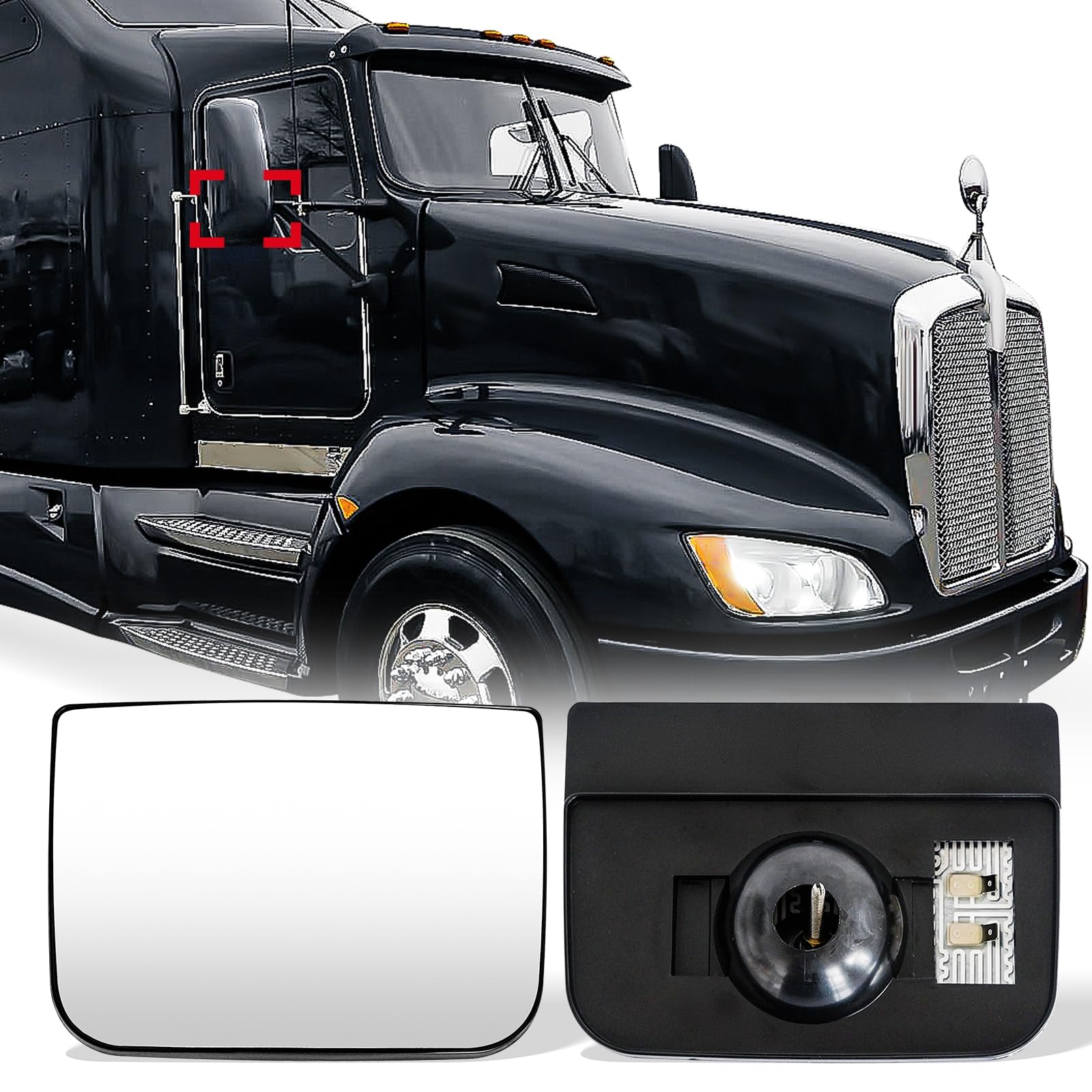 High Soar Beheiztes Außenspiegelglas für Kenworth T170 T270 T370 T440 T470 T660 T800, PETERBILT 389 High Soar Beheiztes Außenspiegelglas für Kenworth T170 T270 T370 T440 T470 T660 T800, PETERBILT 389 von High Soar