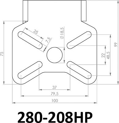 Highsider Akron-RS Pro Universal, Kennzeichenhalter - Schwarz von Highsider