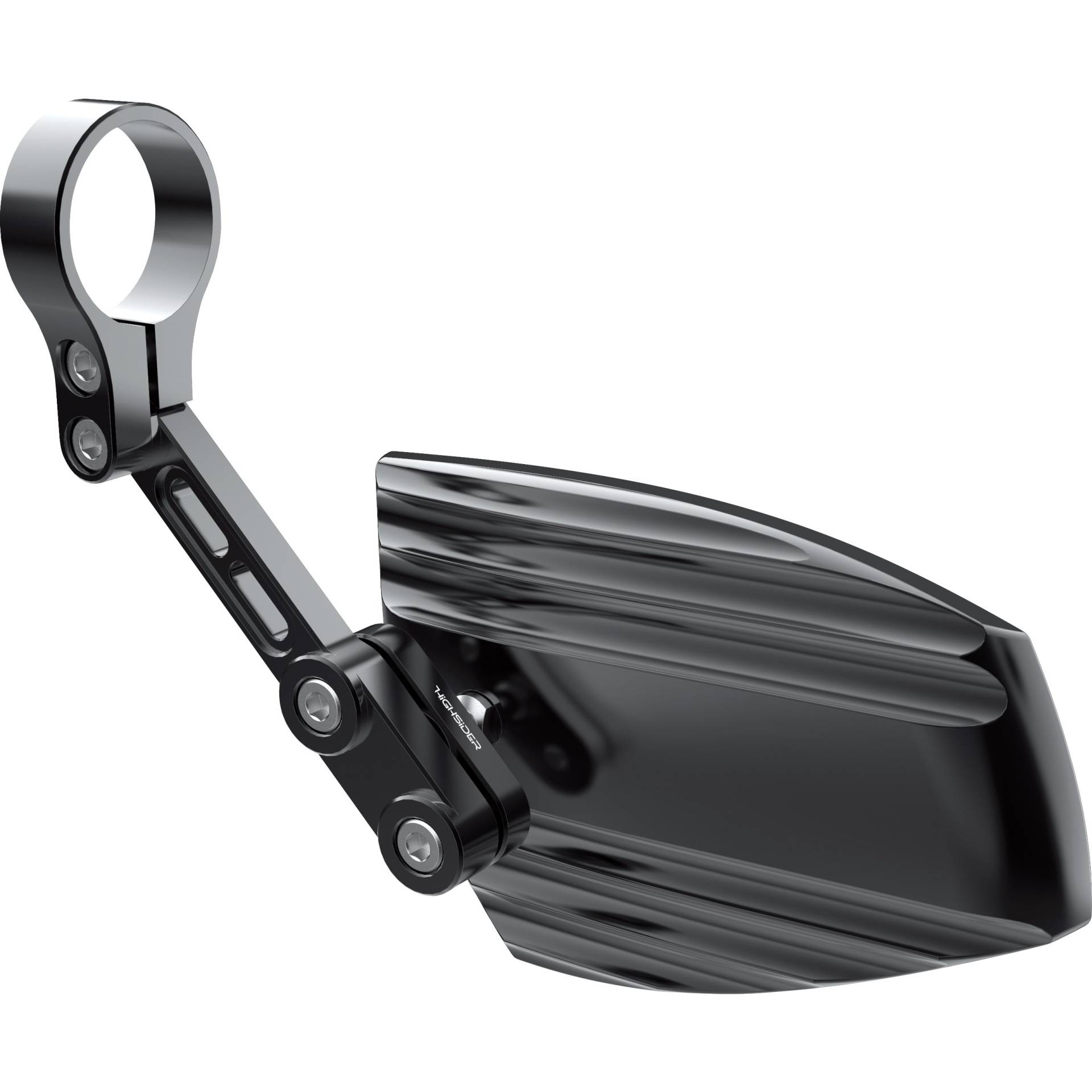 Highsider Lenkerendenspiegelpaar für 22/25,4/30mm Wave schwarz Highsider Lenkerendenspiegelpaar für 22/25,4/30mm Wave schwarz von Highsider