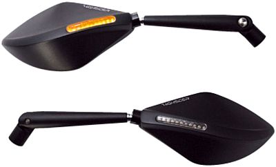 Highsider Torezzo, Verkleidungsspiegel m. LED Sequenz-Blinker - Schwarz von Highsider