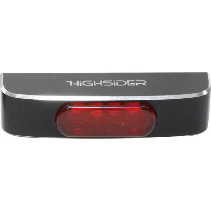 Highsider LED Alu Rücklicht CONERO T2 schwarz, rotes Glas von Highsider
