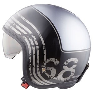 Highway 1 Retro 68 II Jethelm Schwarz Silber Highway 1 Retro 68 II Jethelm Schwarz Silber von Highway 1