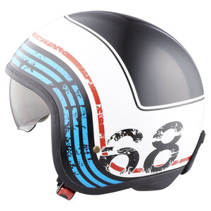 Highway 1 Retro 68 II Jethelm Schwarz Weiss Blau Highway 1 Retro 68 II Jethelm Schwarz Weiss Blau von Highway 1