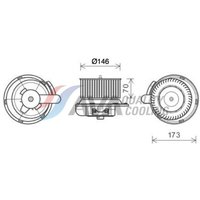 Elektromotor, Innenraumgebläse AVA COOLING ME8287 von Highway Automotive