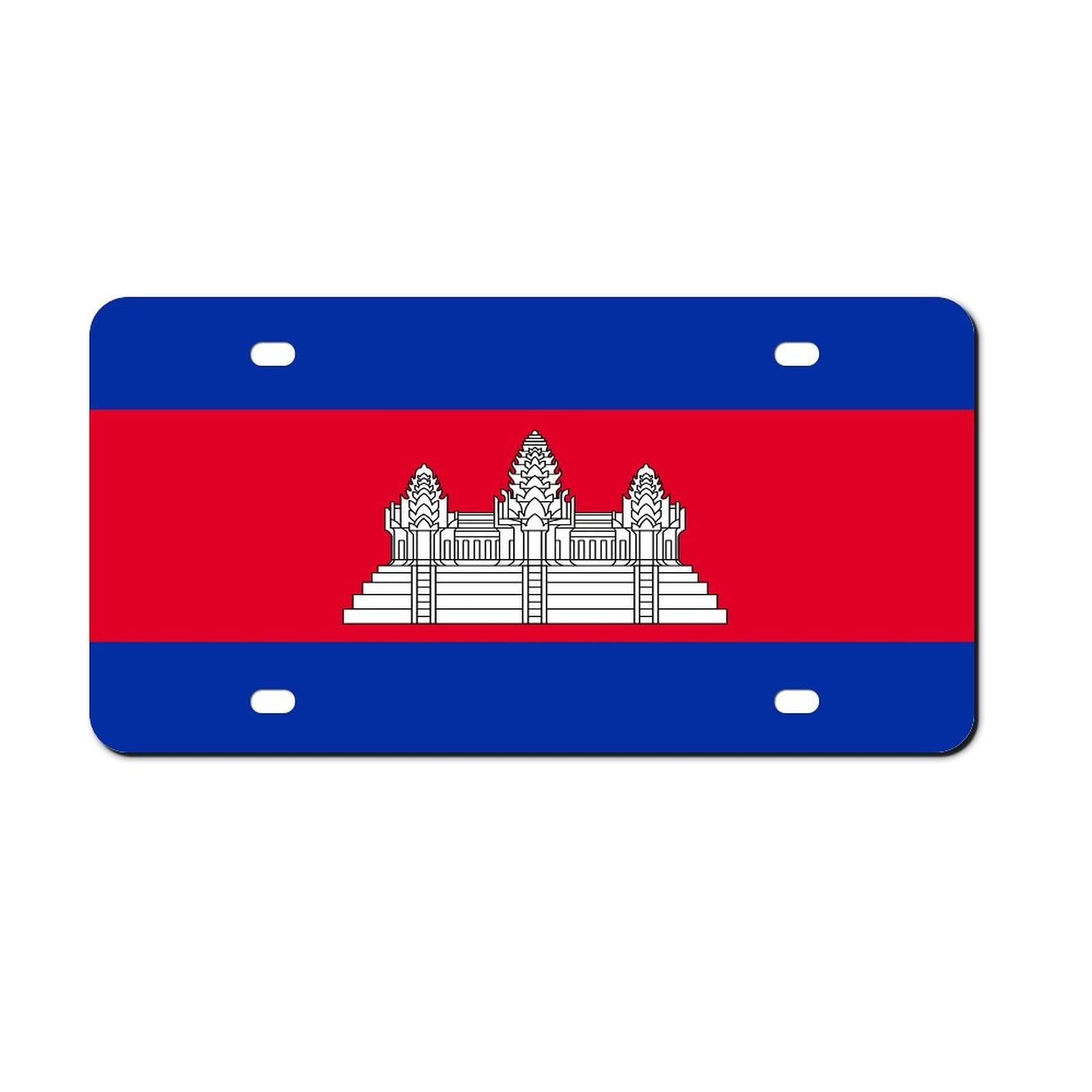 Higoss Nummernschild Kambodscha Flagge Nummernschild Rahmen, Front Aluminium Metall Nummernschild Auto Auto Tag, Dekorative Neuheit Nummernschild Abdeckung Rahmen 15,2 x 30,5 cm Higoss Nummernschild Kambodscha Flagge Nummernschild Rahmen, Front Aluminium Metall Nummernschild Auto Auto Tag, Dekorative Neuheit Nummernschild Abdeckung Rahmen 15,2 x 30,5 cm von Higoss