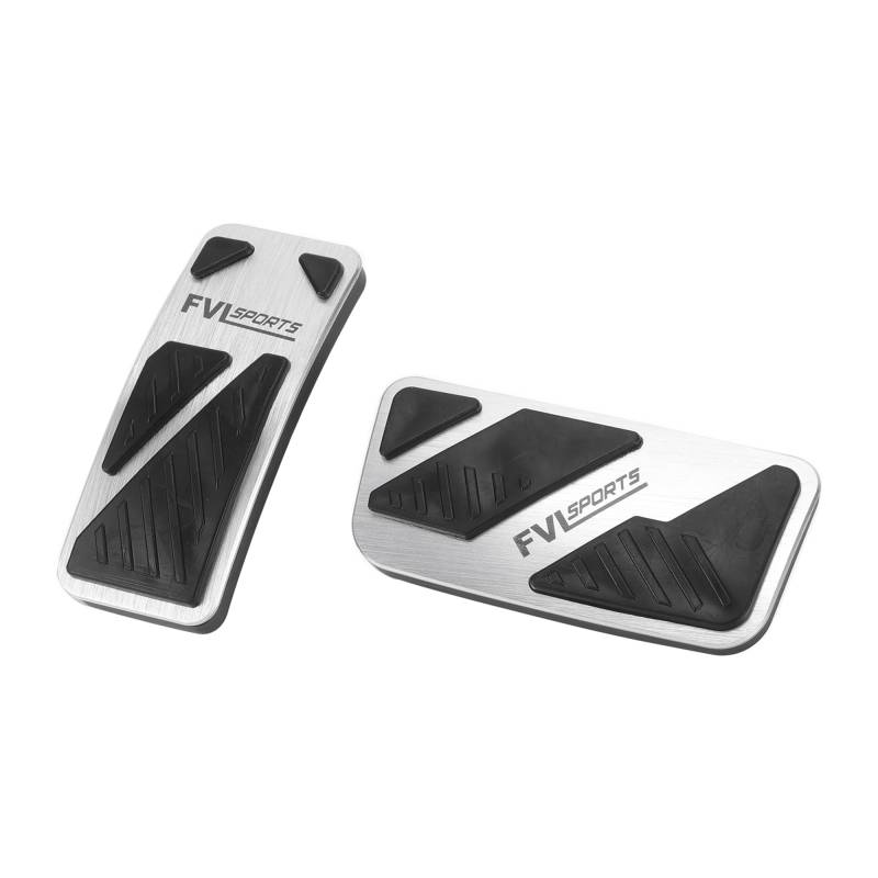 Hihaha 1 Satz Automatische Fußpedal-Pads Fußgaspedalabdeckungen für Ford für Ranger 2024 Aluminiumlegierung Silberton von Hihaha