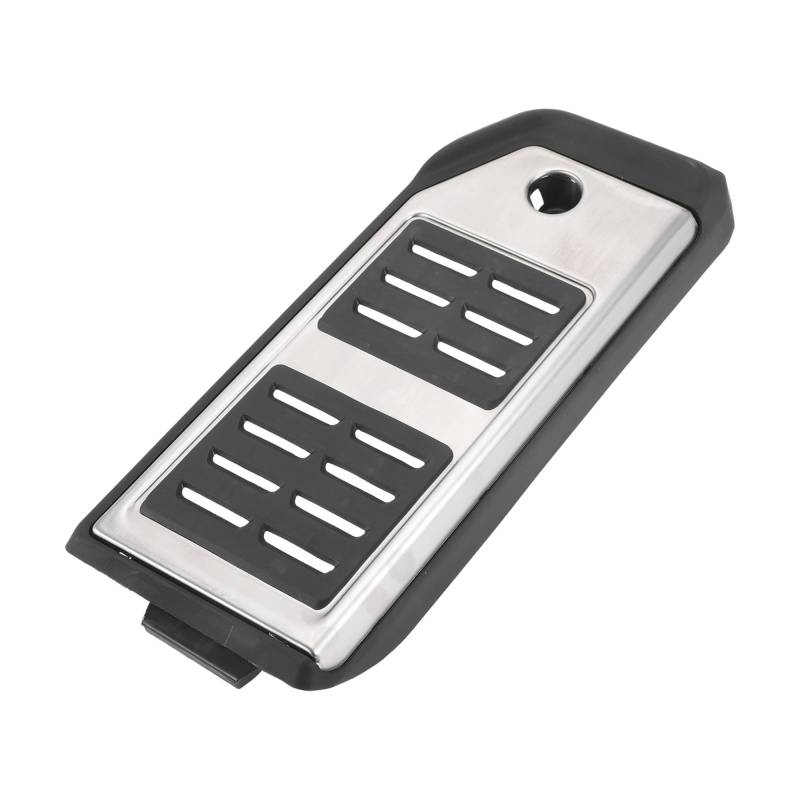 Hihaha 1 Stück Automatische Fußstützenabdeckung Fußstützenpedal-Pads Fußstützen-Dead-Pedal-Pad-Abdeckung für Audi Q7 2017-2022 Aluminiumlegierung Silberton von Hihaha