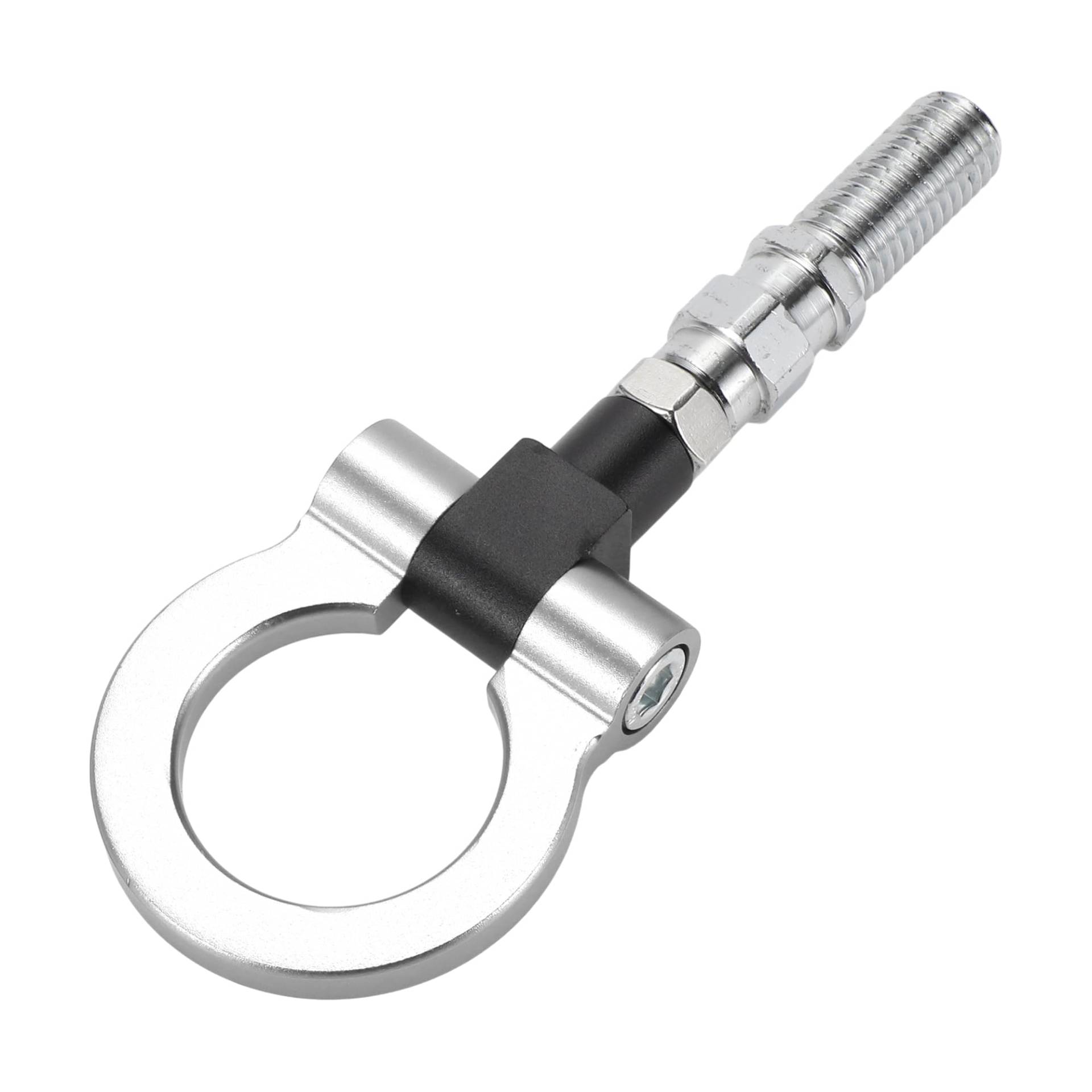Hihaha Abschlepphaken/Universaler Auto-Frontstoßstangen-Abschlepphaken/Robuster Metall-Drehabschlepphaken-Ring 19cm 2mm 1 Stück Silberton Hihaha Abschlepphaken/Universaler Auto-Frontstoßstangen-Abschlepphaken/Robuster Metall-Drehabschlepphaken-Ring 19cm 2mm 1 Stück Silberton von Hihaha