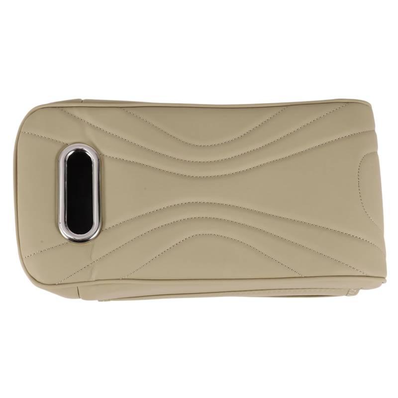 Hihaha Auto Mittelkonsole Abdeckung Armlehnen Abdeckung Multifunktional 31.5x16x8cm / 12.4"x6.3"x3.15" Beige Nappa Leder Memory Schaum von Hihaha