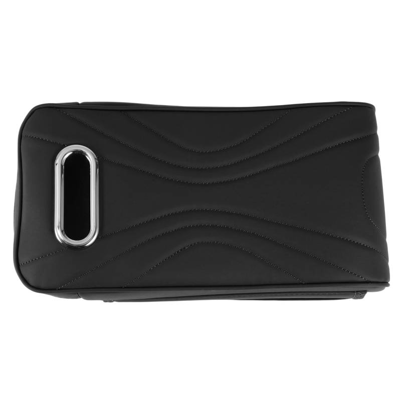 Hihaha Auto Mittelkonsole Abdeckung Armlehnen Abdeckung Multifunktional 31.5x16x8cm / 12.4"x6.3"x3.15" Schwarz Nappa Leder Memory Schaum von Hihaha