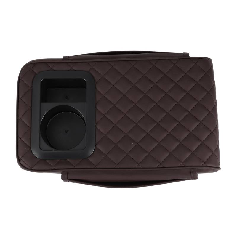 Hihaha Auto Mittelkonsole Abdeckung Armlehnen Abdeckung Multifunktional 34x19x7cm Schwarz Dunkelbraun Nappa Leder von Hihaha
