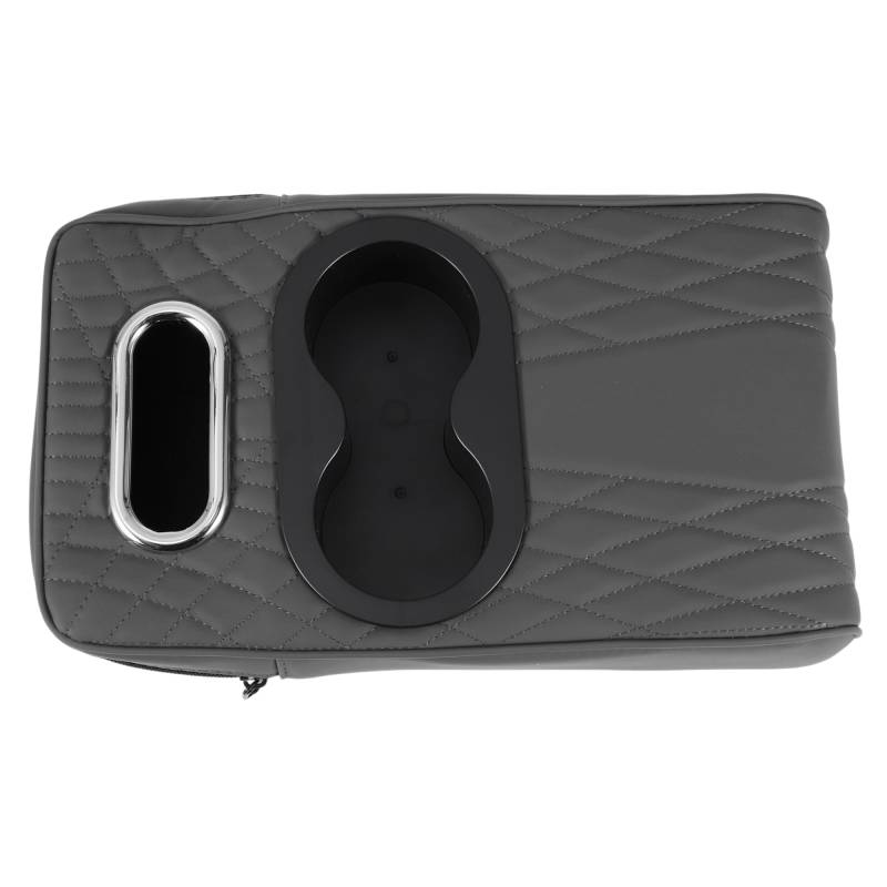 Hihaha Auto Mittelkonsole Abdeckung Armlehnen Abdeckung Multifunktional 34x19x7cm Schwarz Grau Nappa Leder Schaumstoff von Hihaha