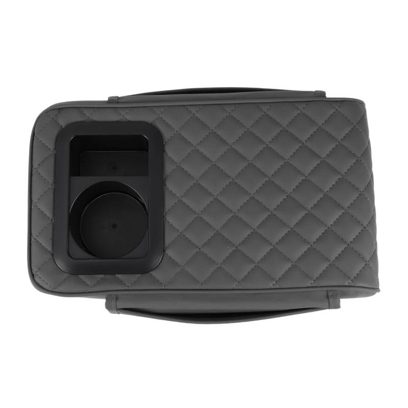 Hihaha Auto Mittelkonsole Abdeckung Armlehnen Abdeckung Multifunktional 34x19x7cm Schwarz Grau Nappa Leder von Hihaha