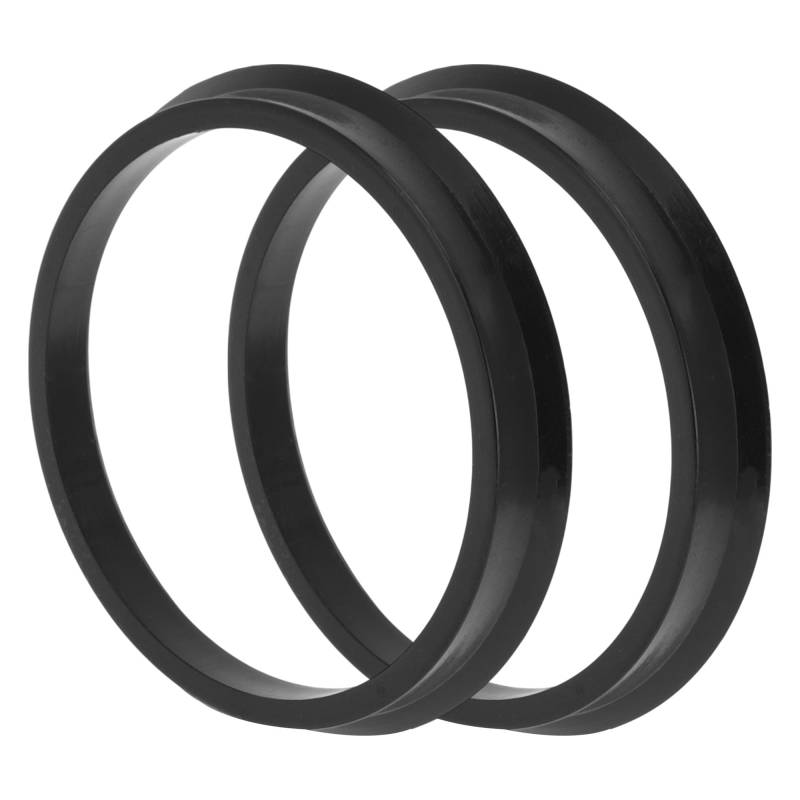 Hihaha Auto Radnaben-Zentrierringe Räderzentrumswelle Stoßdämpfende Nabenringe aus strapazierfähigem Polycarbonat OD 64,1 mm bis ID 56,1 mm 2 Stück Schwarz von Hihaha