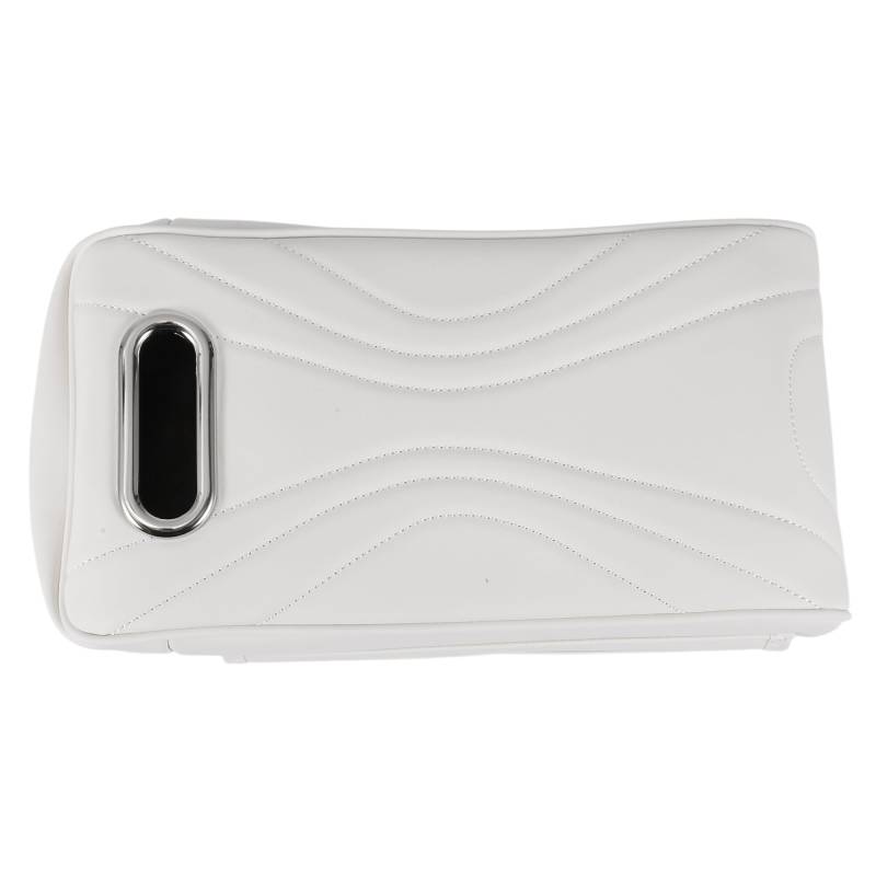 Hihaha Car Center Console Cover Car Armrest Cover Multifunktional 31.5x16x8cm / 12.4"x6.3"x3.15" Weiß Nappa Leder Memory Foam von Hihaha