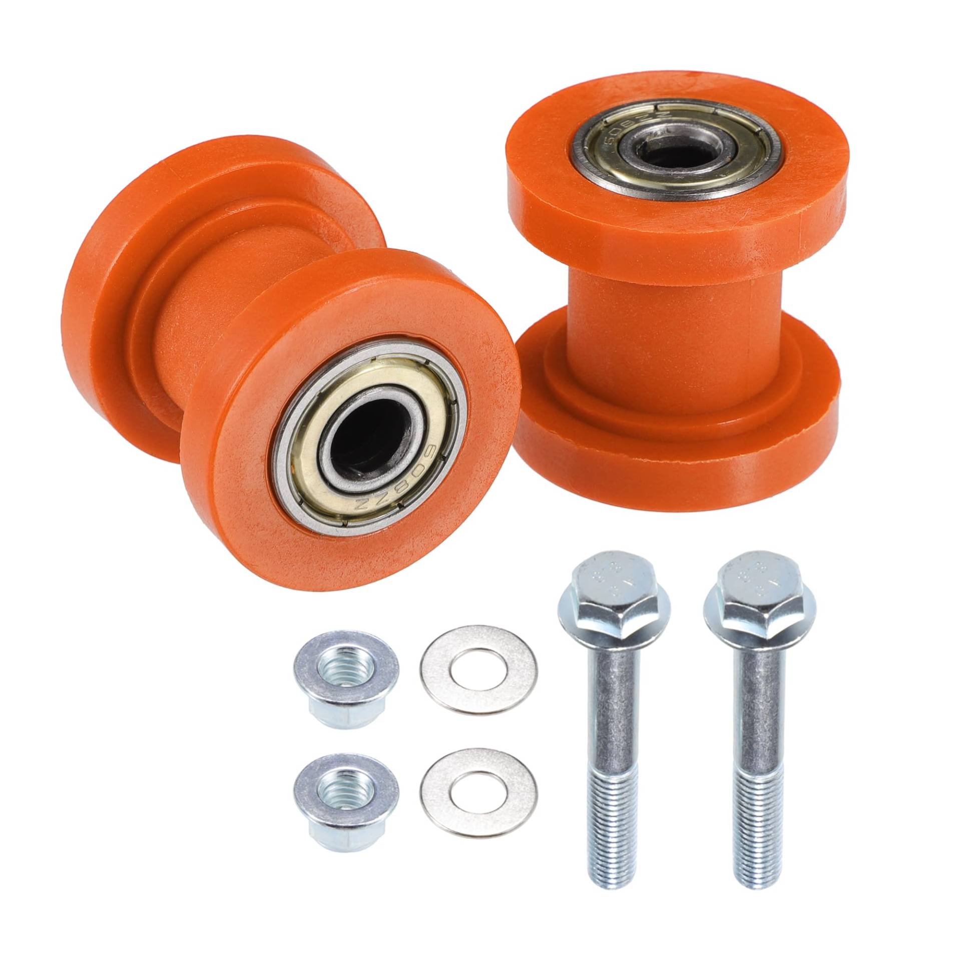 Hihaha Kettenrollen-Riemenspanner/für Motorrad ATV 8mm 2er Set Orange Hihaha Kettenrollen-Riemenspanner/für Motorrad ATV 8mm 2er Set Orange von Hihaha