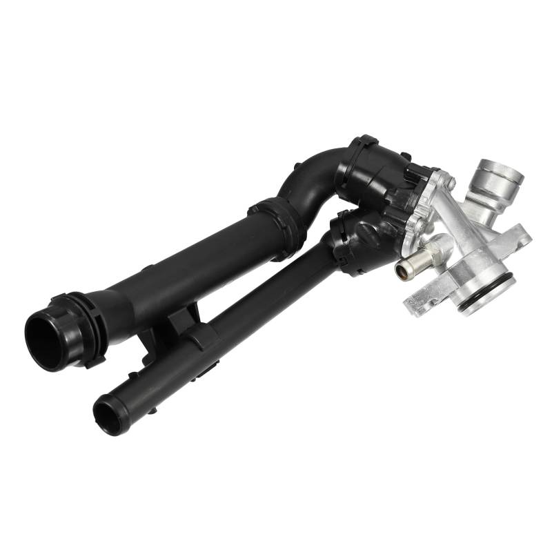 Hihaha Motorkühlmittelthermostatgehäuse Nr. A2742000615 für Mercedes-Benz CLA45 / Innerer Wasserpumpenthermostat/Langlebiges Aluminium / 1 Stück Silberton von Hihaha