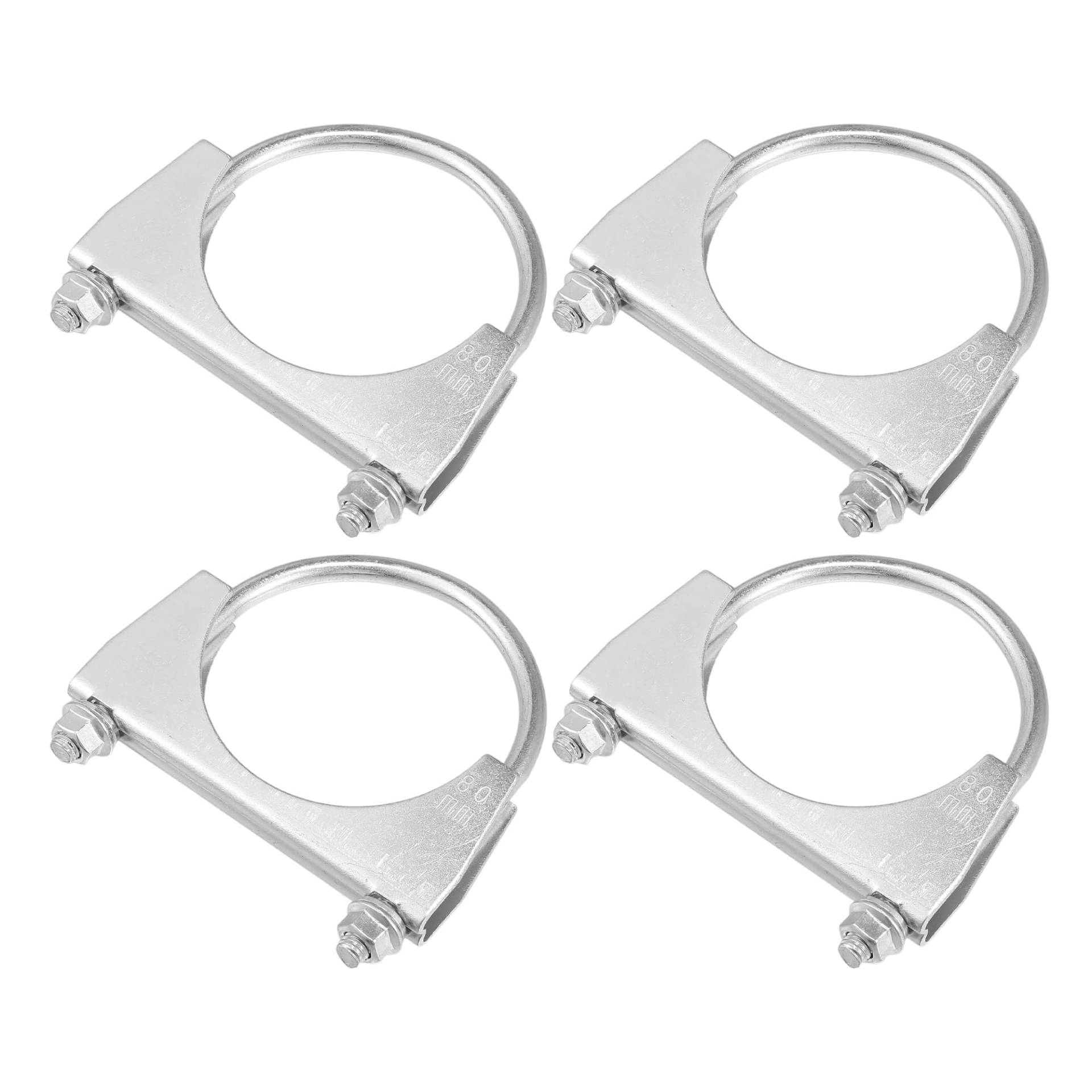 Hihaha Runde U-Bolzen Schalldämpfer Auspuffschellen für Auto / 80mm Innendurchmesser / 4 Stück Hihaha Runde U-Bolzen Schalldämpfer Auspuffschellen für Auto / 80mm Innendurchmesser / 4 Stück von Hihaha