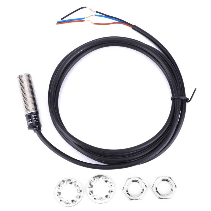 PR12-2DN Näherungsschalter 3-adrig NO NPN Induktiver Sensor Schließererkennung Erkennungsabstand 2 mm,Trenn-/Lastschalter von Hilitand