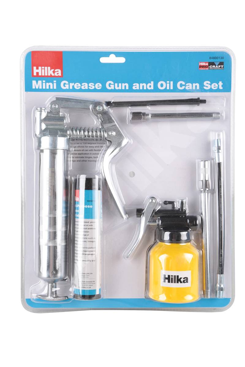 Hilka Mini-Fettpresse und Öldosen-Set von Hilka