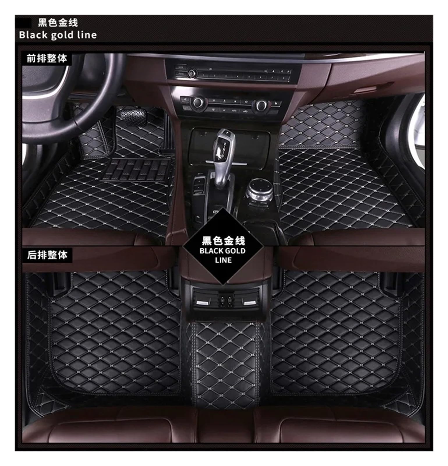 Autofußmatten Für 3er F30 318d 330i 340i 328i 330d 318d 2012~2018 Fuß-TPE-Liner-Teppich-Pad-Abdeckung Teppich-Zubehör Auto-Bodenmatte Fußmatten Autoteppich(3pc Floor mat6,Left Hand Drive) von Himwqfuh