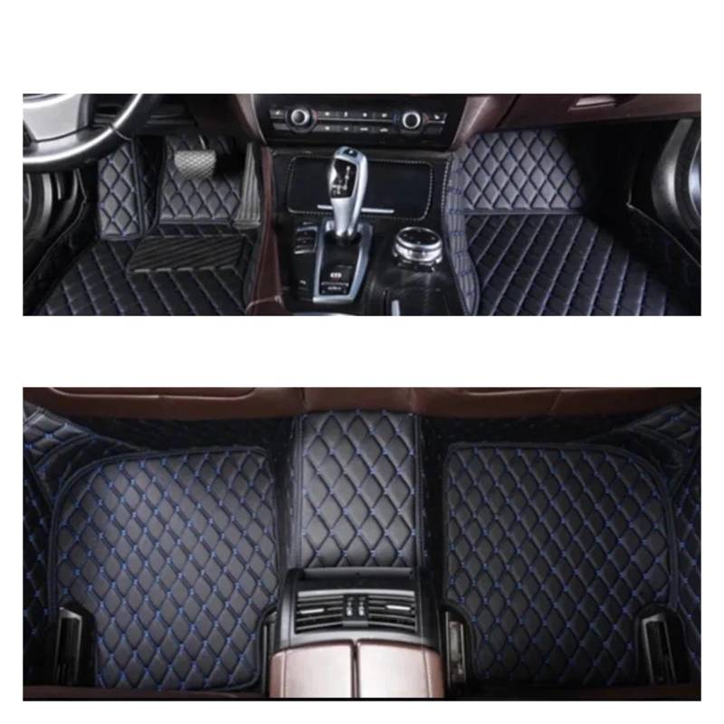 Autofußmatten Für Benz Für A-KLASSE W177 2020-2023 A140-A250 Auto Teppiche Fuß Coche Zubehör Auto Fußmatten Fußmatten Autoteppich(Black Blue) von Himwqfuh
