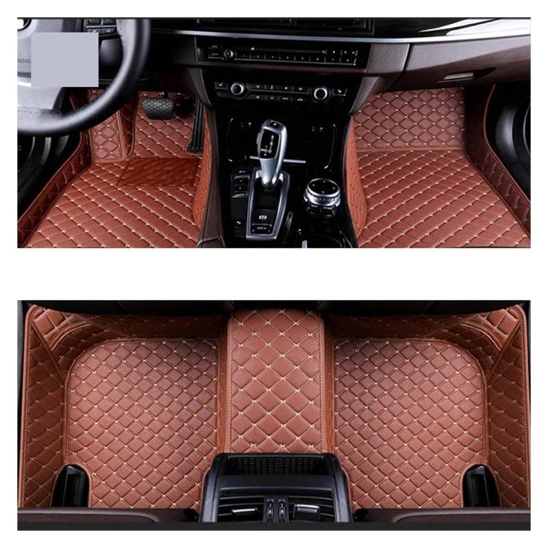 Autofußmatten Für Benz Für B-KLASSE W246 2012-2019 B160-B250 Auto Teppiche Fuß Coche Zubehör Auto Fußmatten Fußmatten Autoteppich(Brown) von Himwqfuh