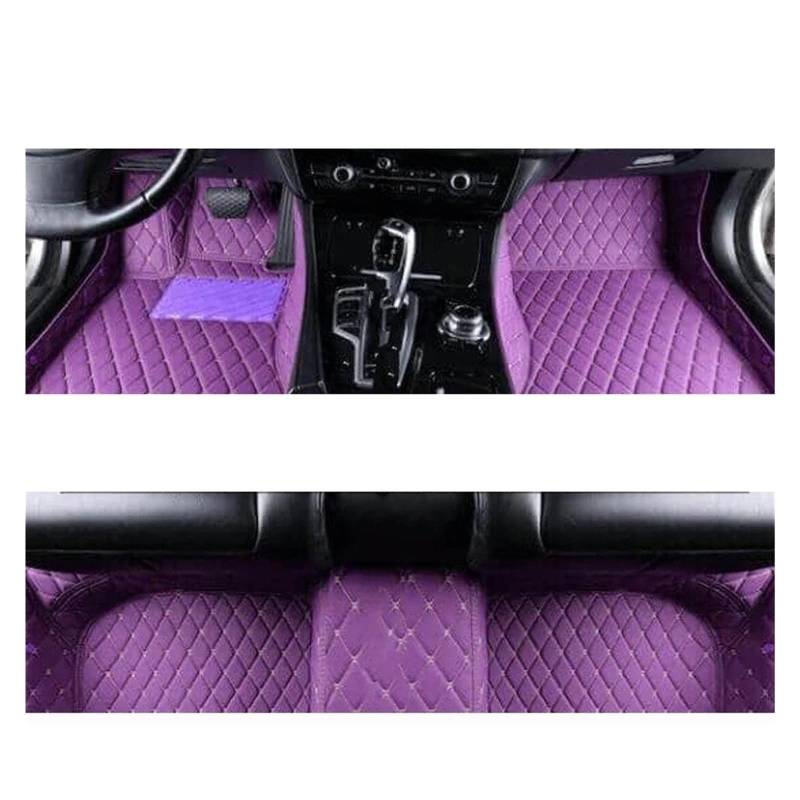 Autofußmatten Für Citroen Für C5 Für Cross Für Tourer Für X7 Für Tourer RD TD 2008~2018 Anti-Schmutz-Pad FußmatteTapetes para Automovil Auto LHD Auto Bodenmatte Fußmatten Autoteppich(Purple) von Himwqfuh